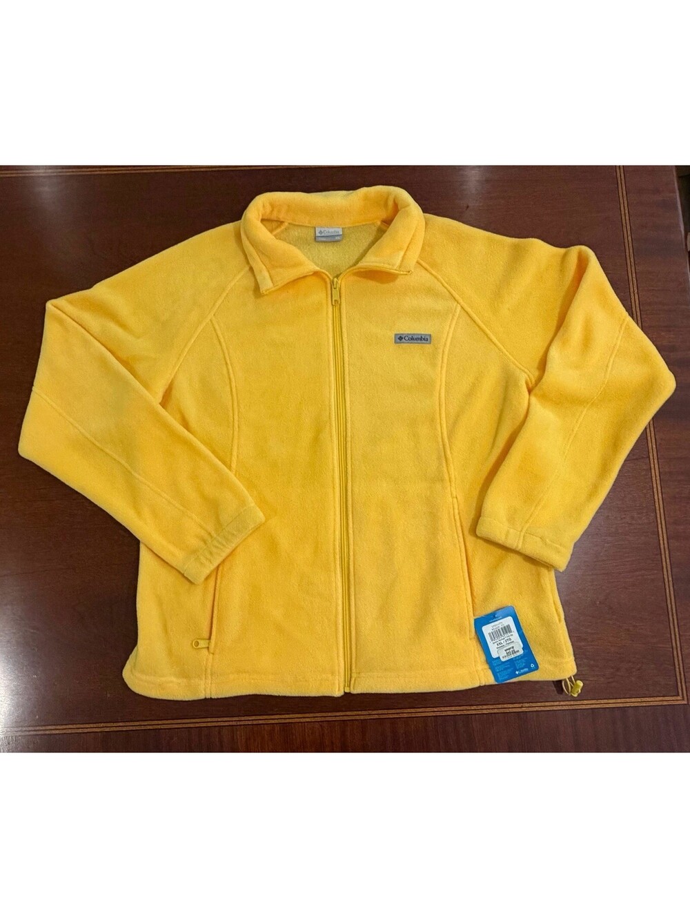 NWT Columbia Benton Springs Fleece Jacket Womens XXL Yellow Full Zip 1372111